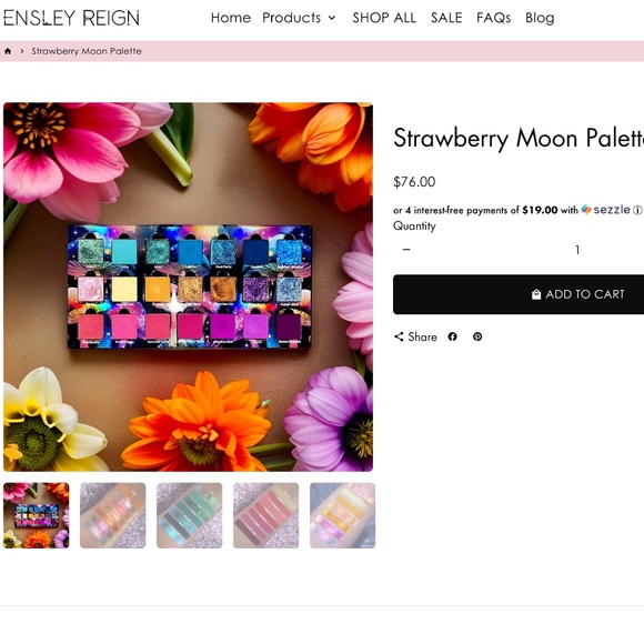 Ensley Reign "Strawberry Moon" eyeshadow palette - Picture 10 of 11
